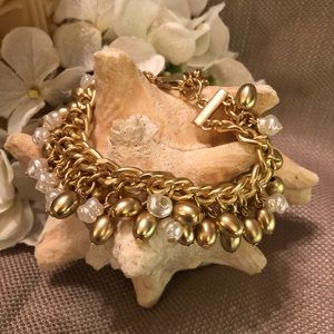 Lilly Pulitzer Gold and Pearl Bracelet